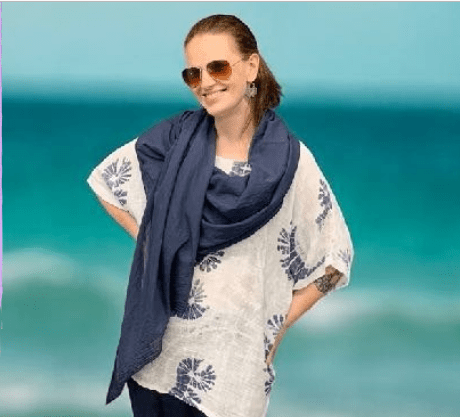 BEYOND CAPRI COTTON BIG SCARF - coverups - PLUM LOCO