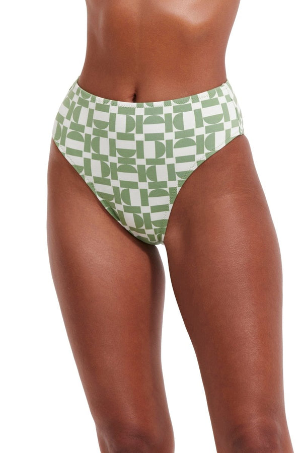 FLIRTT LETS GEO HIGH RISE HIGH LEG BOTTOM - bottoms - FLIRTT