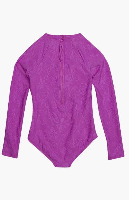 HOBIE GIRLS TEXTURED LONG SLEEVE ONE PC PADDLESUIT - CHILDRENS - HOBIE GIRLS