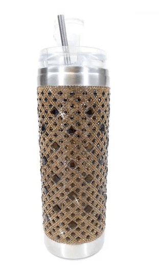 JACQUELINE KENT CHOCOLATE DIAMOND CRYSTAL TUMBLER - ACCESSORIES - JACQUELINE KENT