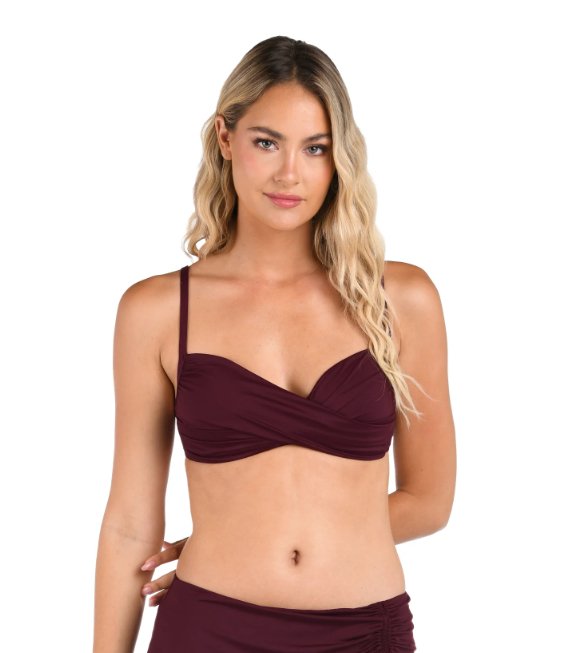 LA BLANCA ISLAND GODDESS WRAP BRA TOP - bikini tops - LA BLANCA