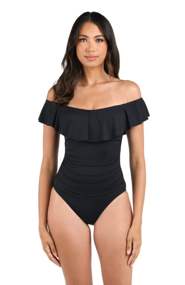 LA BLANCA OFF THE SHOULDER MAILLOT - one piece - LA BLANCA