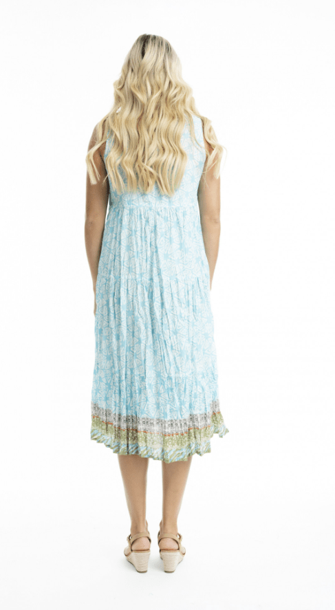 ORIENTIQUE ALGARVE SLEEVELESS COTTON BOHO DRESS - dresses - ORIENTIQUE