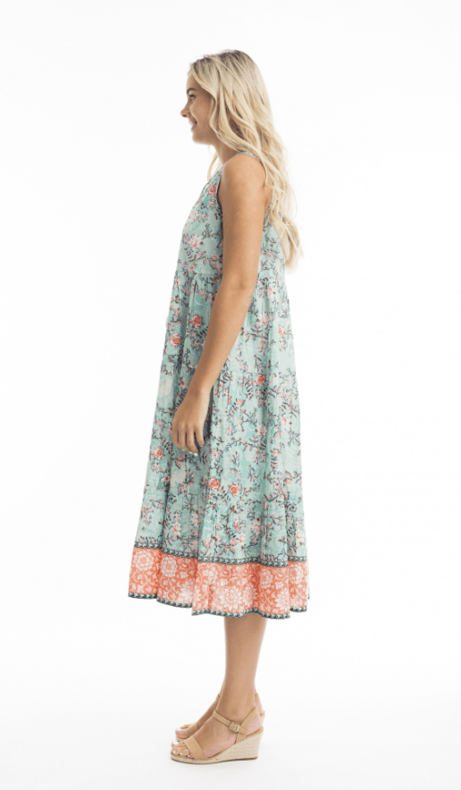 ORIENTIQUE COTTON SLEEVELESS BOHO DRESS - dresses - ORIENTIQUE