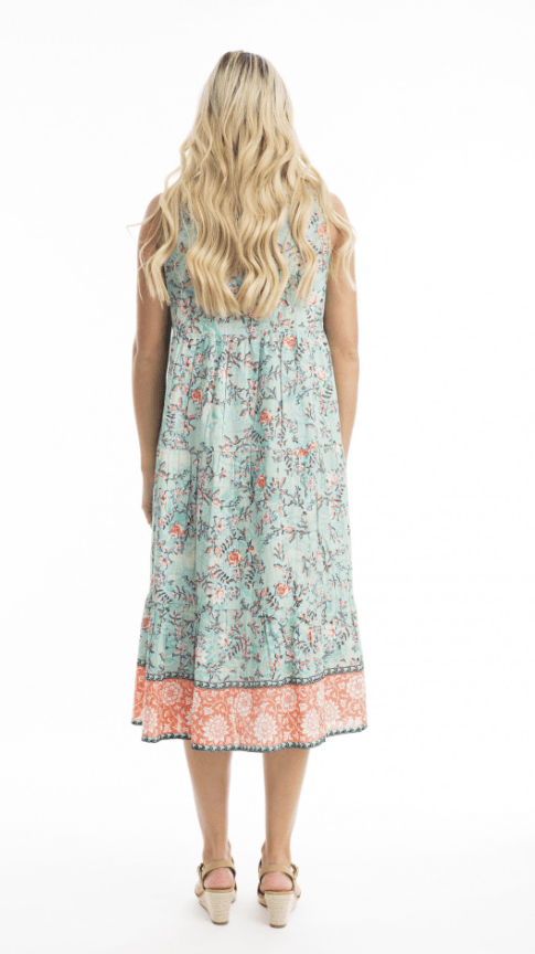 ORIENTIQUE COTTON SLEEVELESS BOHO DRESS - dresses - ORIENTIQUE