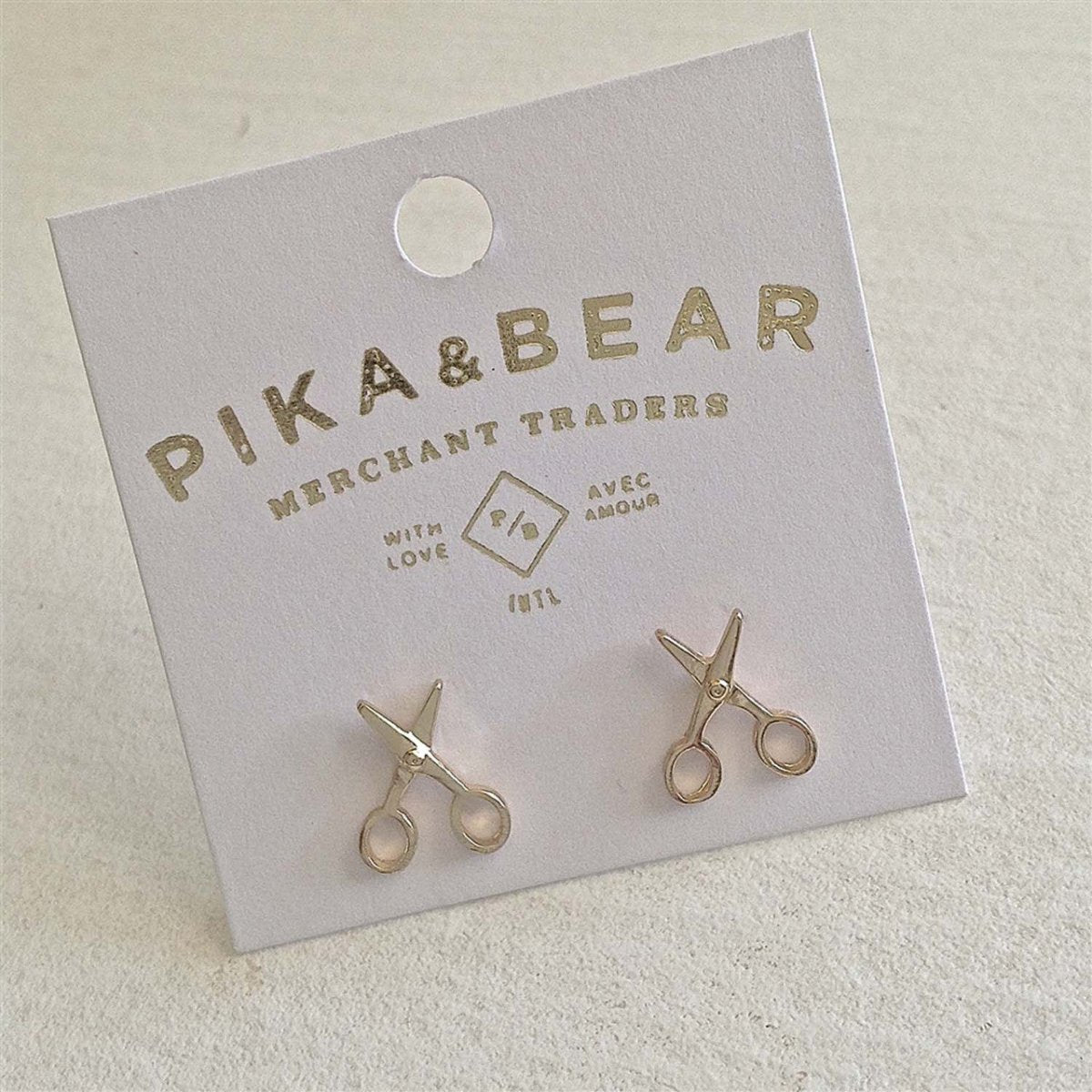 SNIPS SCISSOR STUD EARRINGS - jewellery - PIKA & BEAR