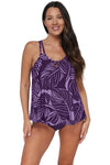 SUNSETS ESCAPE PRINTED SADIE TANKINI TOP - tankini tops - SUNSETS