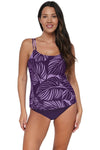 SUNSETS PRINTED CUP SIZE TAYLOR TANKINI TOP - LADIES SWIM - SUNSETS