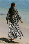 TRIBAL PRINTED 3/4 SLEEVE DUSTER - coverups - TRIBAL