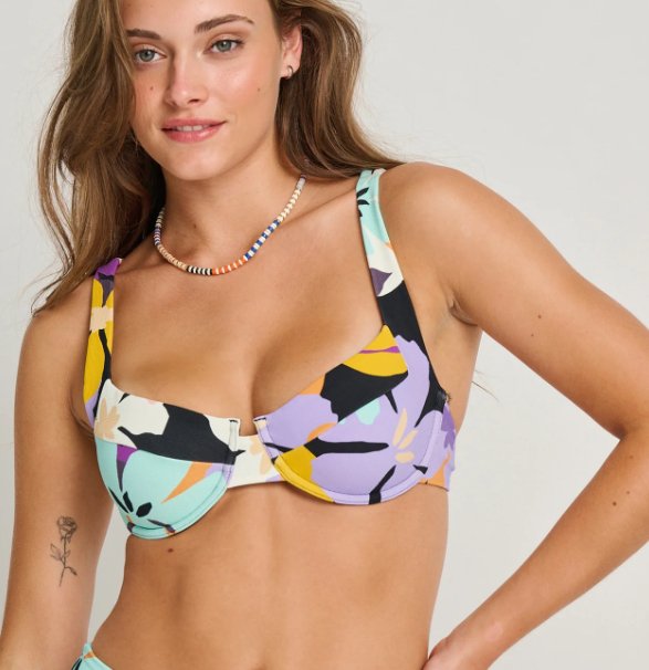 EVERYDAY SUNDAY RETRO BLOSSOM UNDERWIRE TOP - bikini tops - EVERYDAY SUNDAY