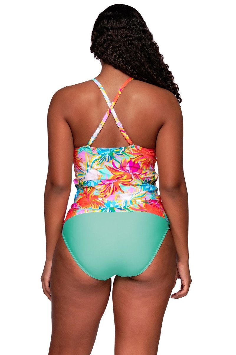 SUNSETS ESCAPE HARLOW PRINTED HIGH NECK TANKINI - Swimwear - SUNSETS