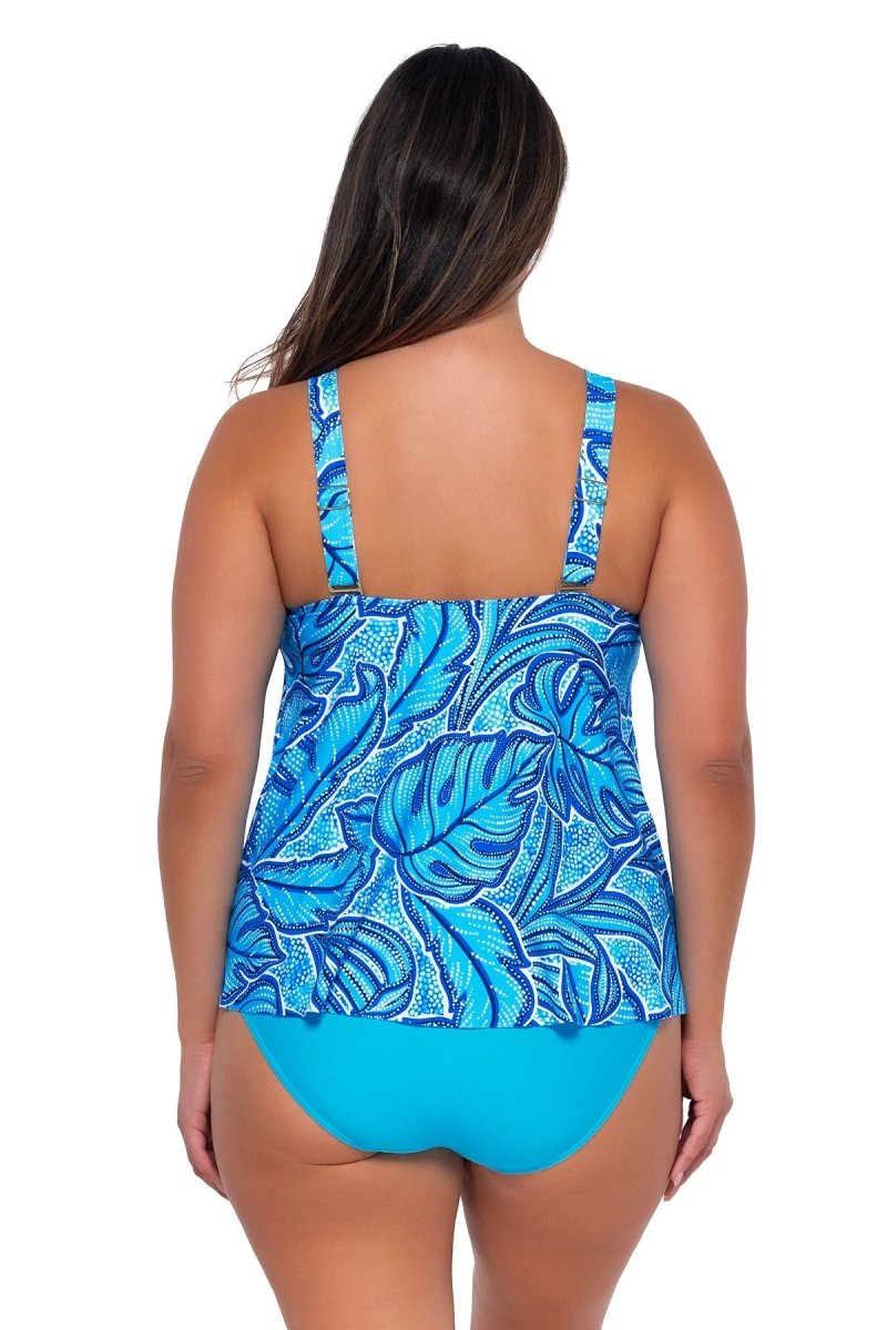 SUNSETS ESCAPE PRINTED SADIE TANKINI TOP - tankini tops - SUNSETS