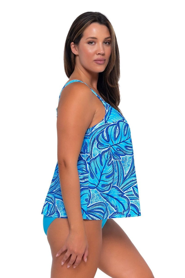 SUNSETS ESCAPE PRINTED SADIE TANKINI TOP - tankini tops - SUNSETS