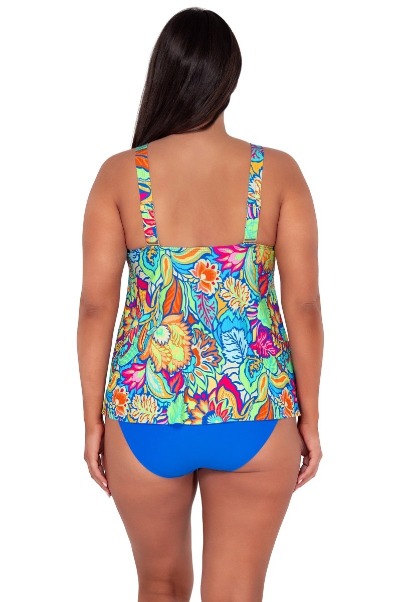 SUNSETS ESCAPE PRINTED SADIE TANKINI TOP - tankini tops - SUNSETS