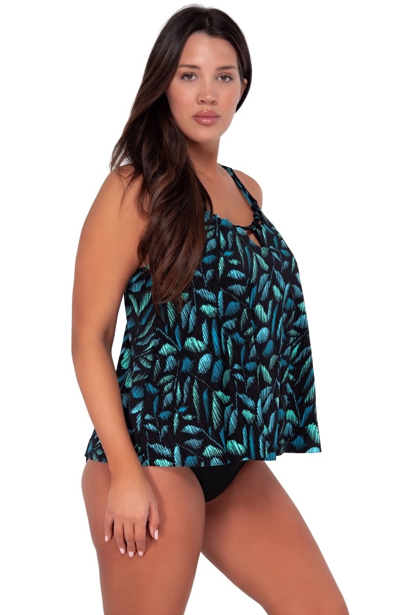 SUNSETS ESCAPE PRINTED SADIE TANKINI TOP - tankini tops - SUNSETS