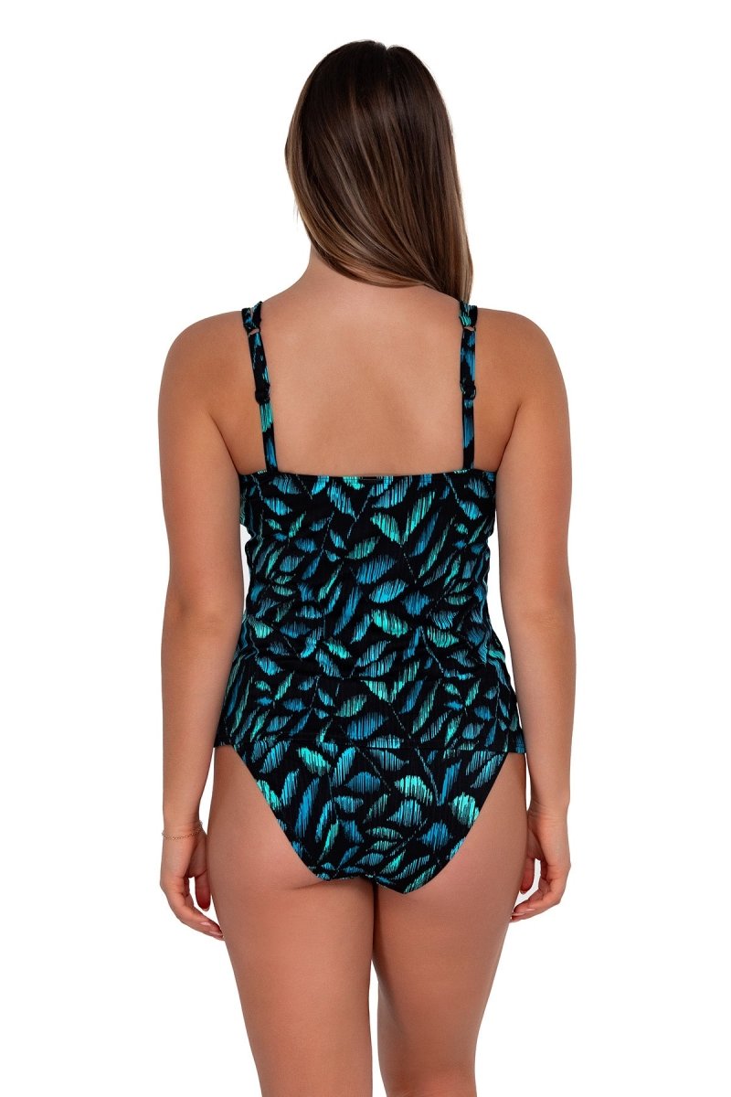 SUNSETS PRINTED TAYLOR CUP SIZE TANKINI TOP - tankini tops - SUNSETS